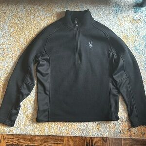 Spyder Half zip - Medium - warm - black